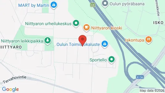 Apartments for rent i Oulu - kort over placeringen