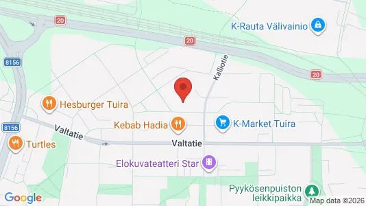 Apartments for rent i Oulu - kort over placeringen
