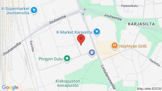 Apartments for rent i Oulu - kort over placeringen