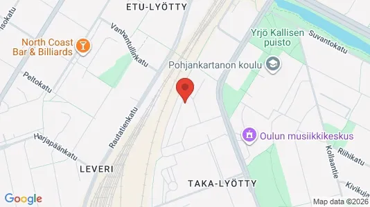 Apartments for rent i Oulu - kort over placeringen