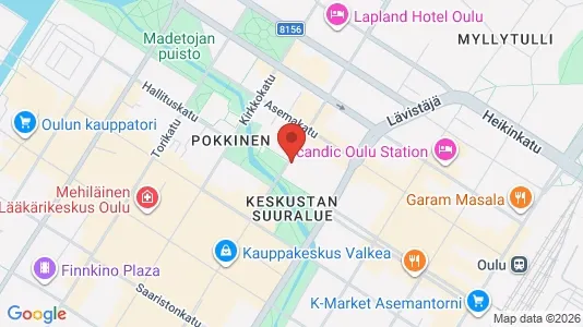 Apartments for rent i Oulu - kort over placeringen