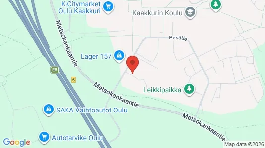 Apartments for rent i Oulu - kort over placeringen