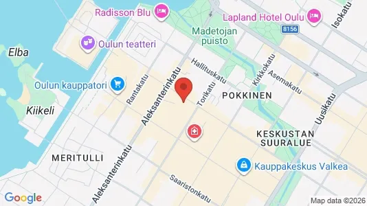 Apartments for rent i Oulu - kort over placeringen