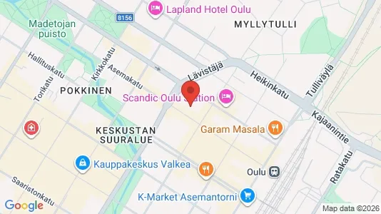 Apartments for rent i Oulu - kort over placeringen