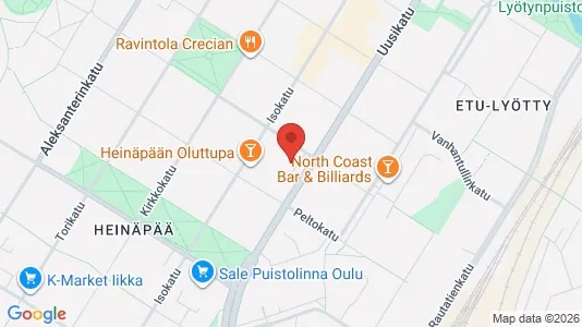 Apartments for rent i Oulu - kort over placeringen
