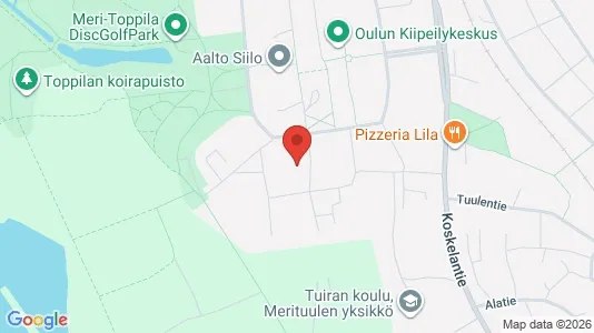 Apartments for rent i Oulu - kort over placeringen