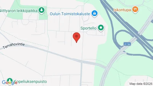 Apartments for rent i Oulu - kort over placeringen