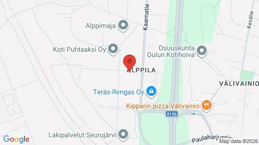 Apartments for rent i Oulu - kort over placeringen