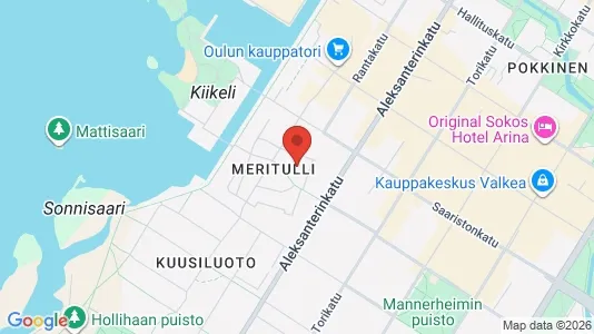 Apartments for rent i Oulu - kort over placeringen