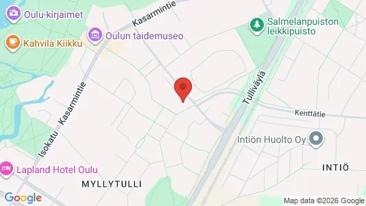 Apartments for rent i Oulu - kort over placeringen