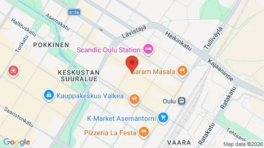 Apartments for rent i Oulu - kort over placeringen