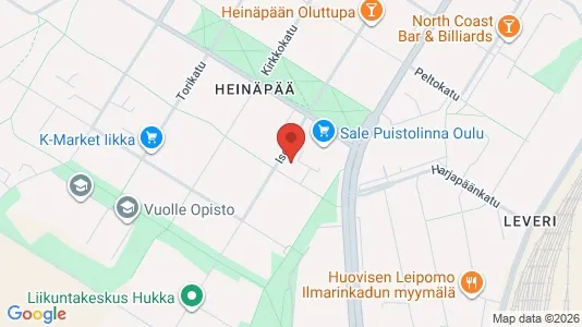 Apartments for rent i Oulu - kort over placeringen