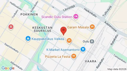 Apartments for rent i Oulu - kort over placeringen
