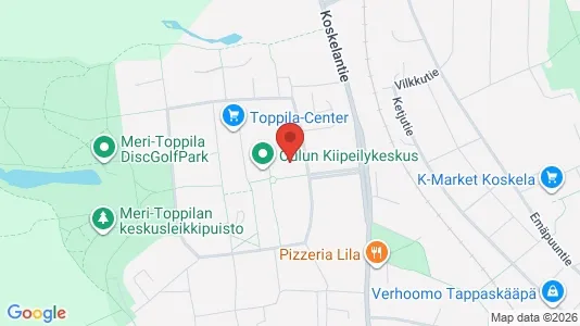 Apartments for rent i Oulu - kort over placeringen