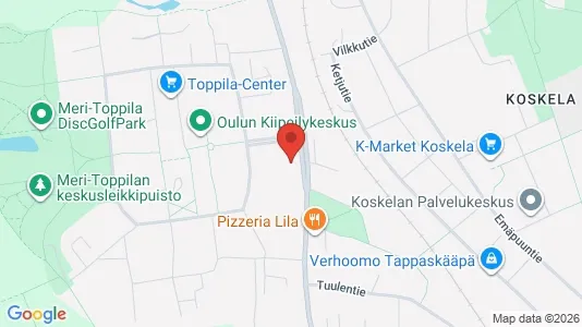 Apartments for rent i Oulu - kort over placeringen