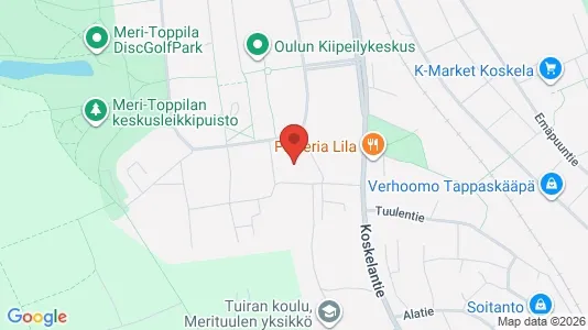 Apartments for rent i Oulu - kort over placeringen