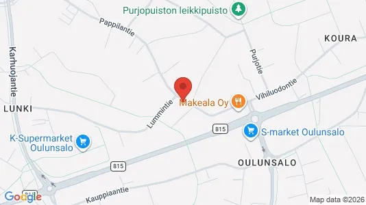 Apartments for rent i Oulu - kort over placeringen