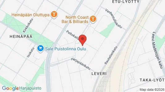 Apartments for rent i Oulu - kort over placeringen