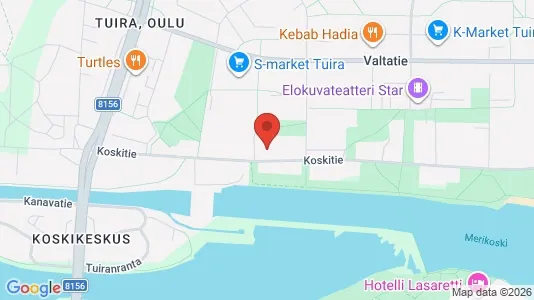 Apartments for rent i Oulu - kort over placeringen