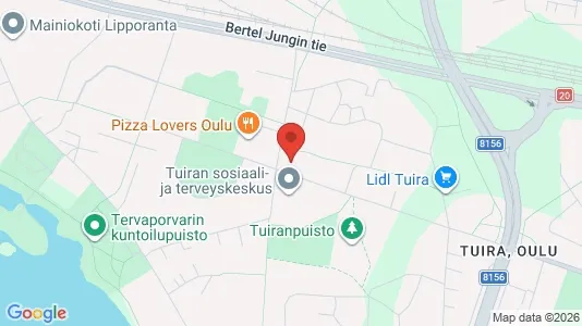 Apartments for rent i Oulu - kort over placeringen