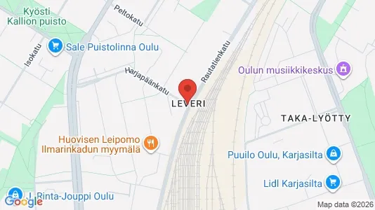 Apartments for rent i Oulu - kort over placeringen