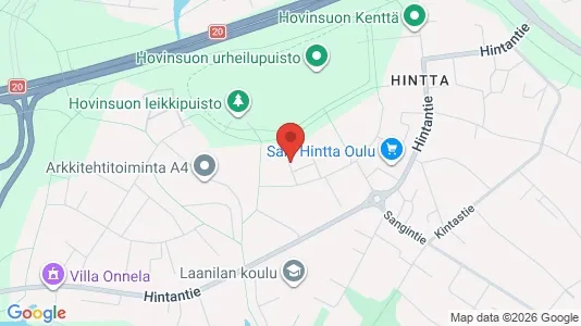 Apartments for rent i Oulu - kort over placeringen