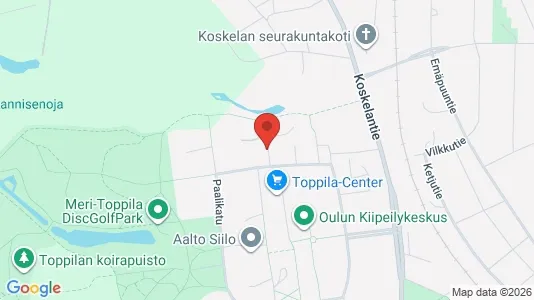 Apartments for rent i Oulu - kort over placeringen