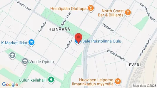 Apartments for rent i Oulu - kort over placeringen