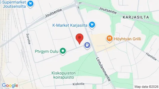 Apartments for rent i Oulu - kort over placeringen