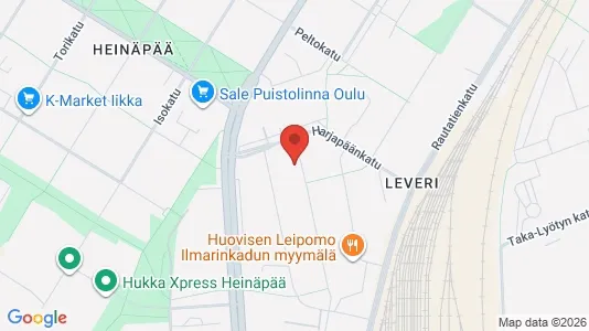 Apartments for rent i Oulu - kort over placeringen