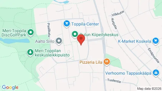 Apartments for rent i Oulu - kort over placeringen