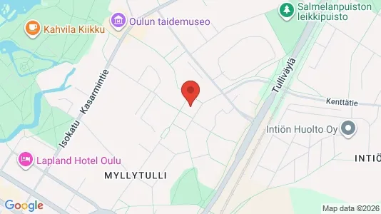 Apartments for rent i Oulu - kort over placeringen