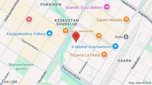 Apartments for rent i Oulu - kort over placeringen