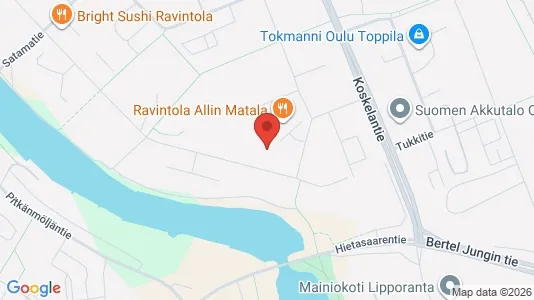 Apartments for rent i Oulu - kort over placeringen