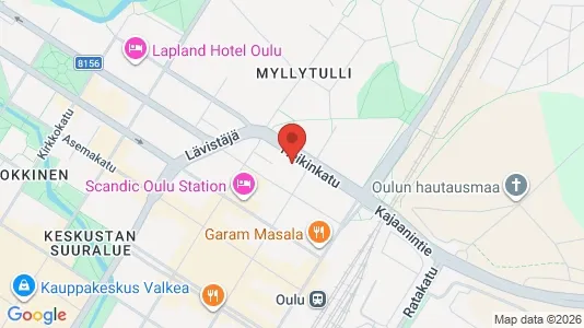 Apartments for rent i Oulu - kort over placeringen
