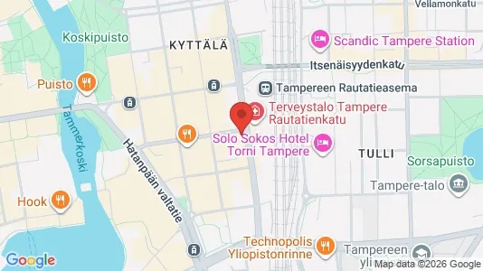 Apartments for rent i Tampere Keskinen - kort over placeringen
