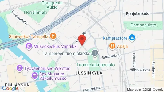 Apartments for rent i Tampere Keskinen - kort over placeringen