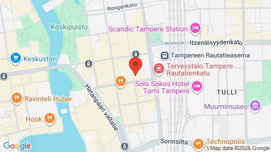 Apartments for rent i Tampere Keskinen - kort over placeringen