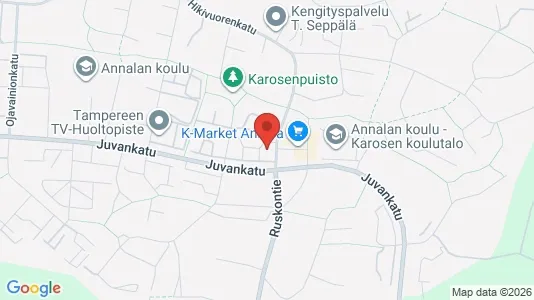 Apartments for rent i Tampere Kaakkoinen - kort over placeringen