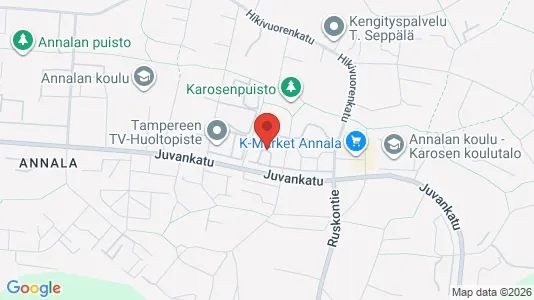 Apartments for rent i Tampere Kaakkoinen - kort over placeringen