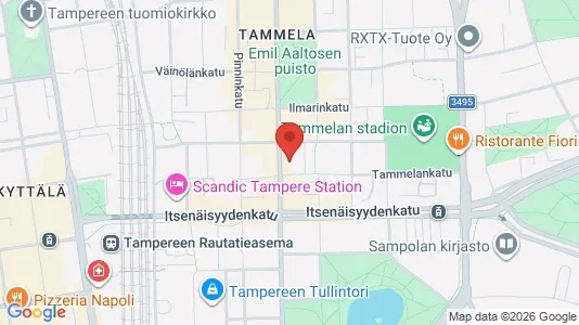 Apartments for rent i Tampere Keskinen - kort over placeringen