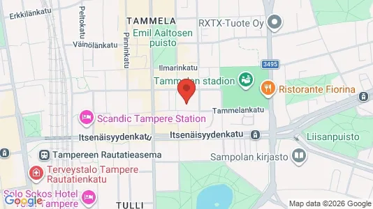 Apartments for rent i Tampere Keskinen - kort over placeringen
