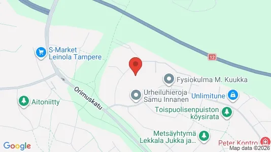 Apartments for rent i Tampere Koillinen - kort over placeringen