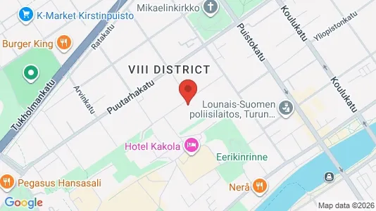 Apartments for rent i Turku - kort over placeringen