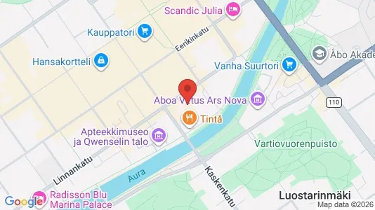 Apartments for rent i Turku - kort over placeringen
