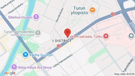 Apartments for rent i Turku - kort over placeringen