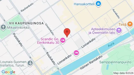 Apartments for rent i Turku - kort over placeringen