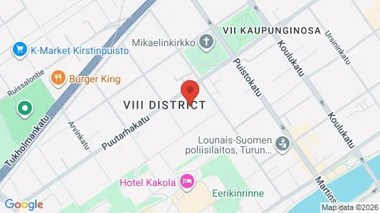 Apartments for rent i Turku - kort over placeringen
