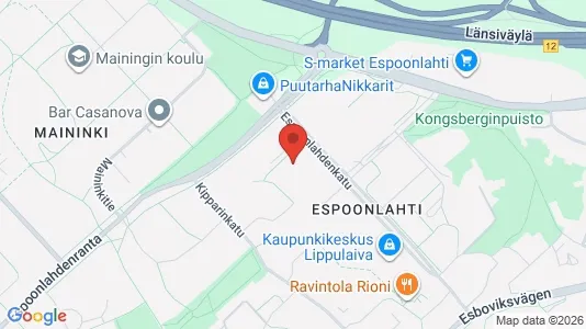 Apartments for rent i Espoo - kort over placeringen