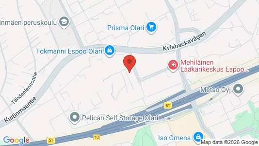 Apartments for rent i Espoo - kort over placeringen